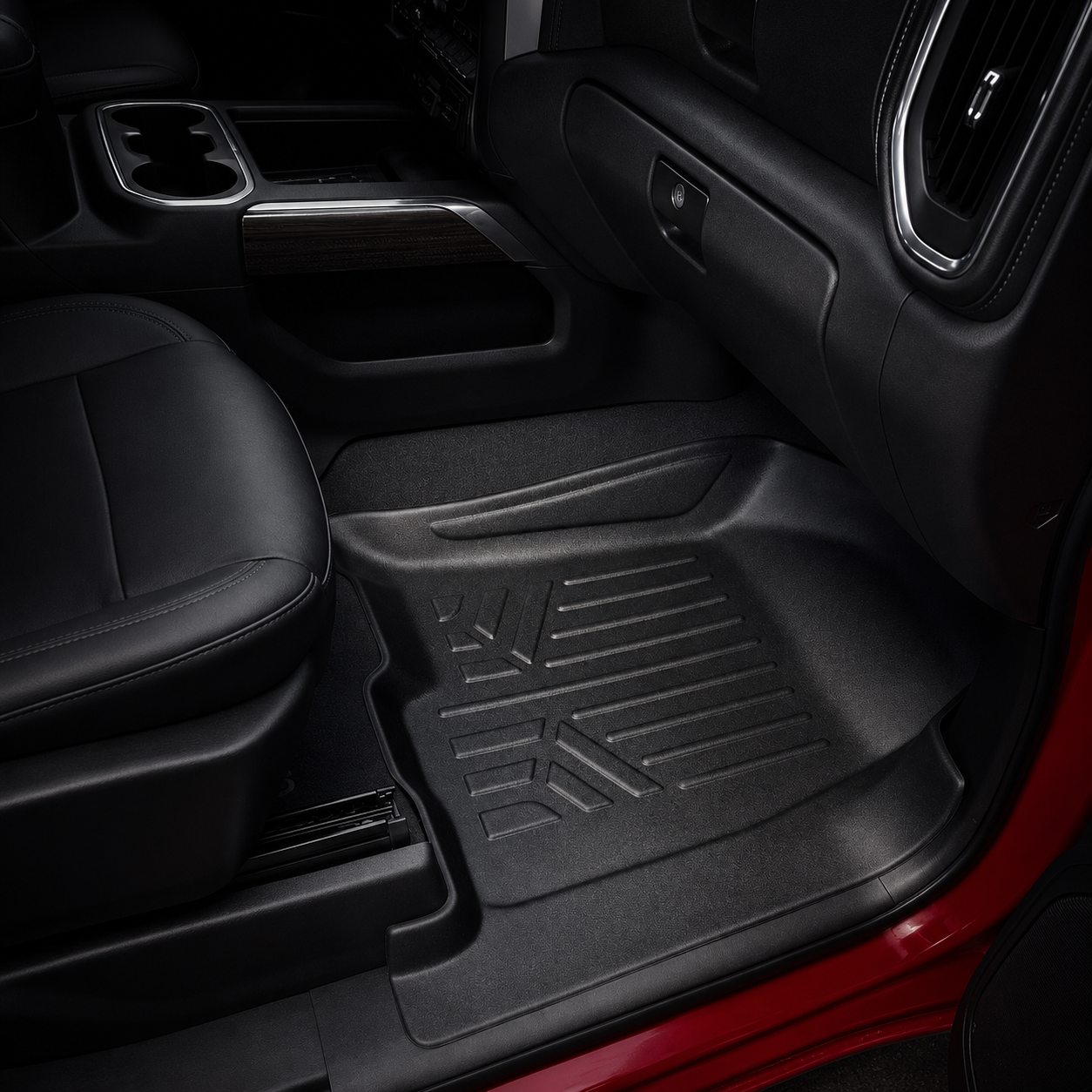 Alfombra Chevrolet Silverado 2019+ Pasajeros Cajon Bajo Asiento RC
